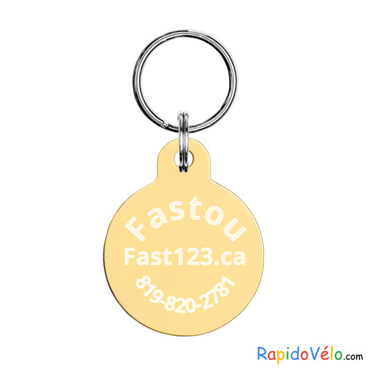 Engraved Pet Id Tag Gold