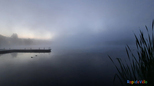 Trouve Les Canards Dans La Brume À L’aube Au Lac Des Nations De Sherbrooke 23 Juillet 2021 (Vue