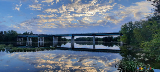 2 Septembre 2021 6H41 (Vue T1) Pont Jacques Cartier Et Rivière Magog De Sherbrooke