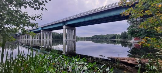 12 Août 2021 6H08 (Vue K1) Sherbrooke..pont Jacques Cartier Et Rivière Magog