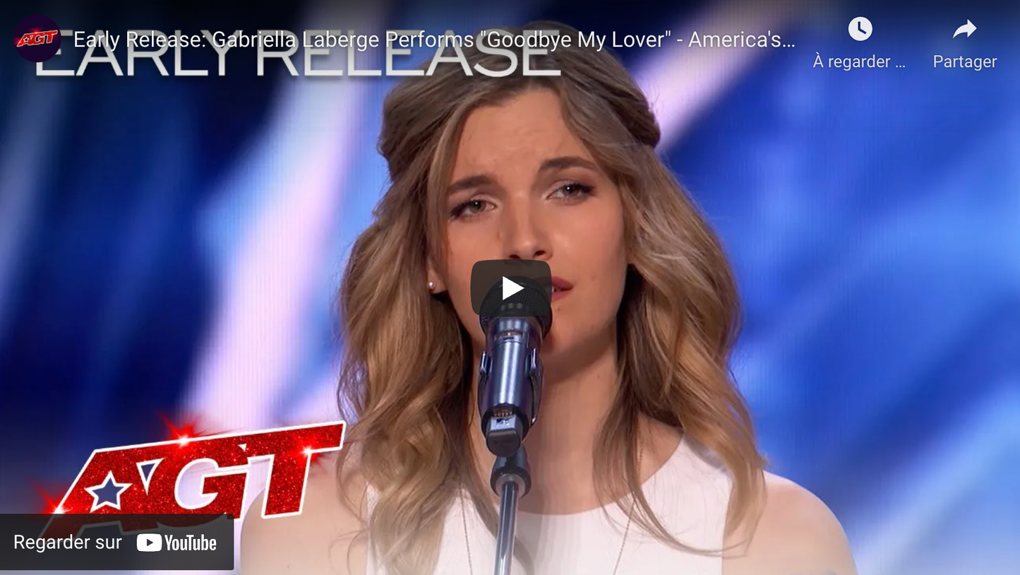 Gabriella Laberge ’Goodbye My Lover’ - America’s Got Talent 21 Juillet 2021 Cliquez Pour Voir