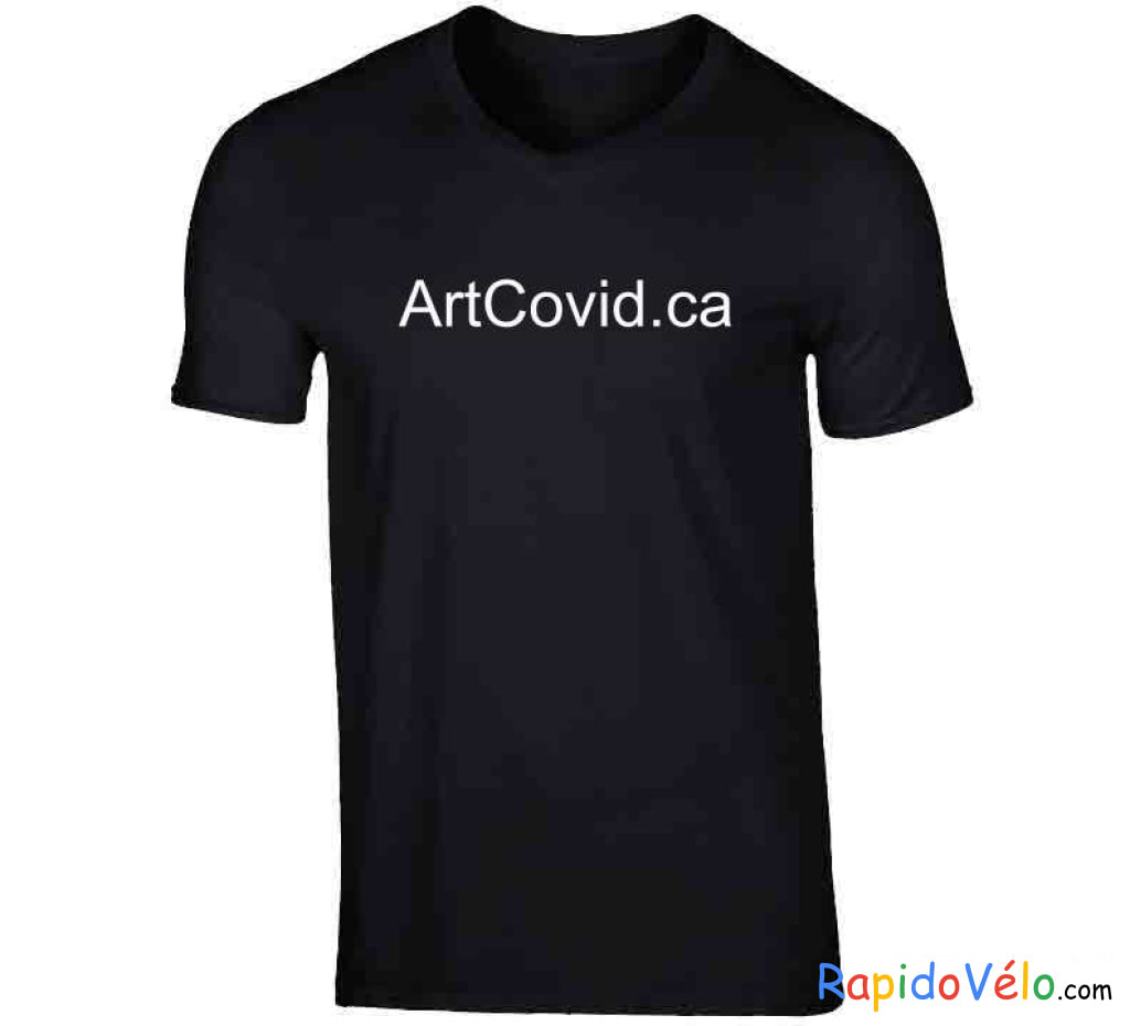 Artcovid.ca T Shirt V-Neck / Black Small T-Shirt