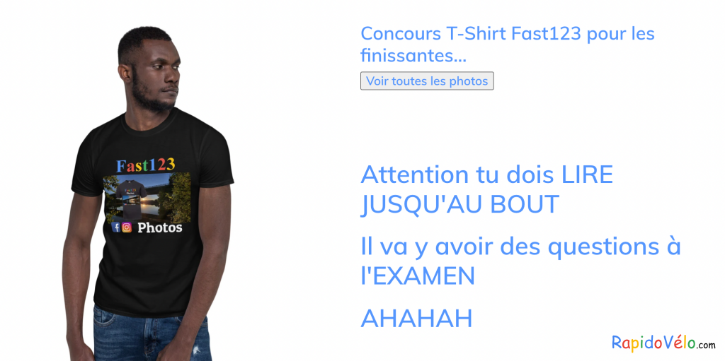 Concours T-Shirt Fast123 Pour Les Finissantes...