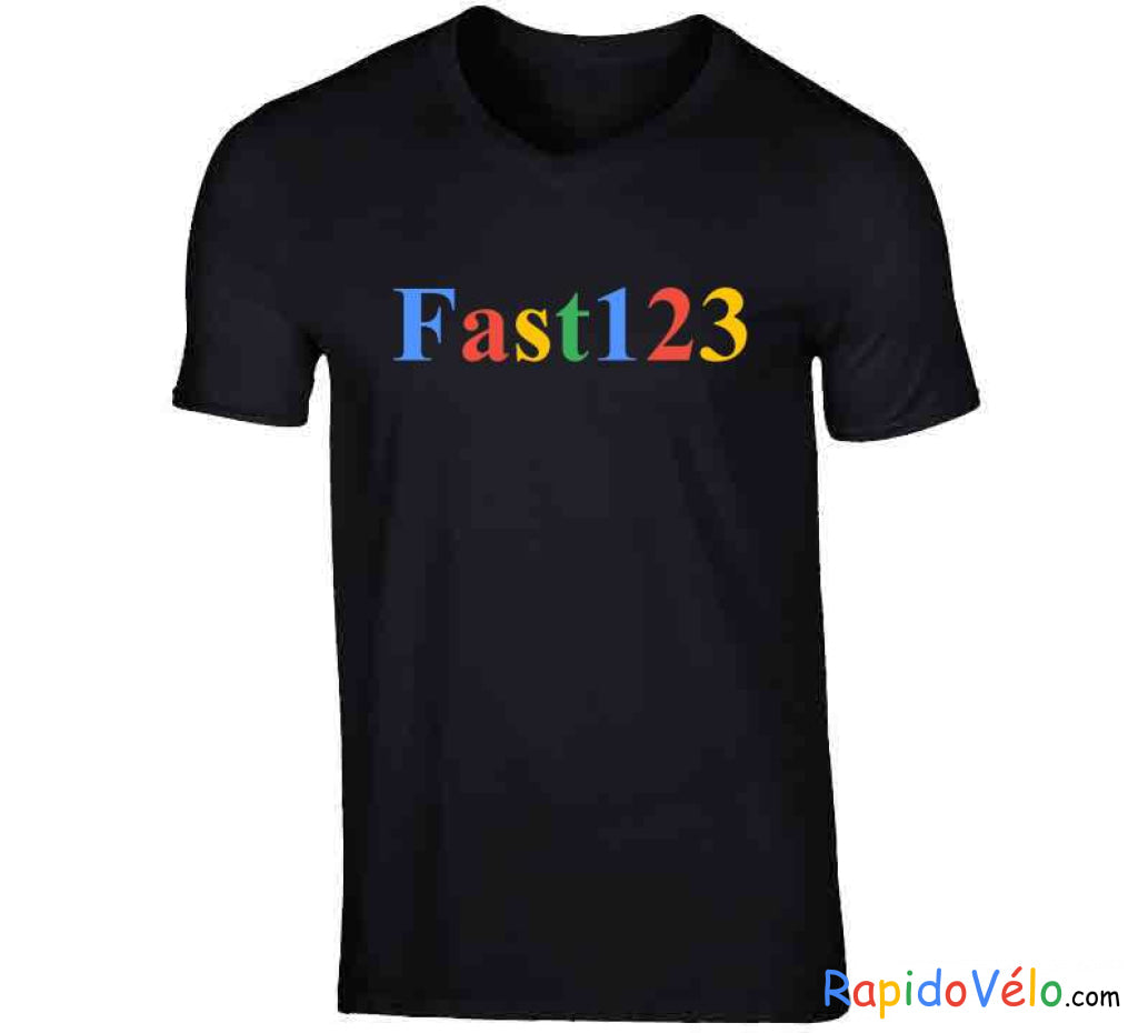 Fast123 T Shirt V-Neck / Black Small T-Shirt