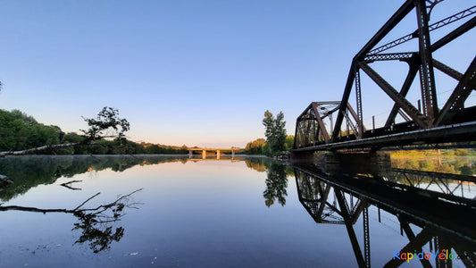 Pont Noir Sherbrooke 10 Juillet 2021 (Vue B2) Rivière Magog 5H30